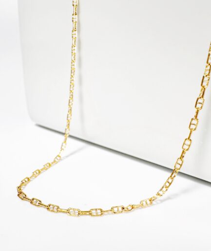 Chaine maille marine plate moyenne // 48cm