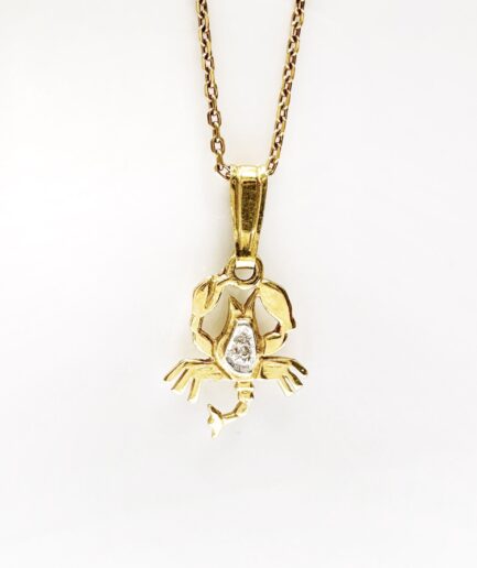 Gold Astrological Lucky Pendant Scorpio "Arion"