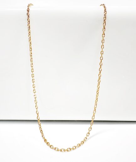 Chaine maille jaseron or moyenne // 43cm