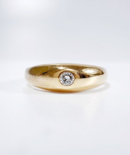 Gold and diamond bangle ring "Ornella"