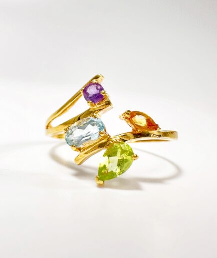 Bague or tutti frutti pastel "Berryne"