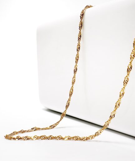 Gold cable twist chain 40cm