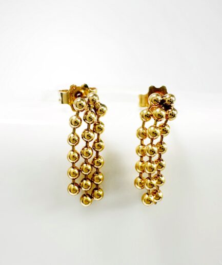 Gold bead earrings "Stellina"