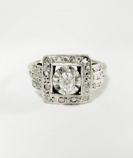 Art Deco white gold and diamond ring "Arlene"