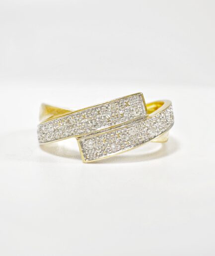 Bague ruban or et diamants "Alba"