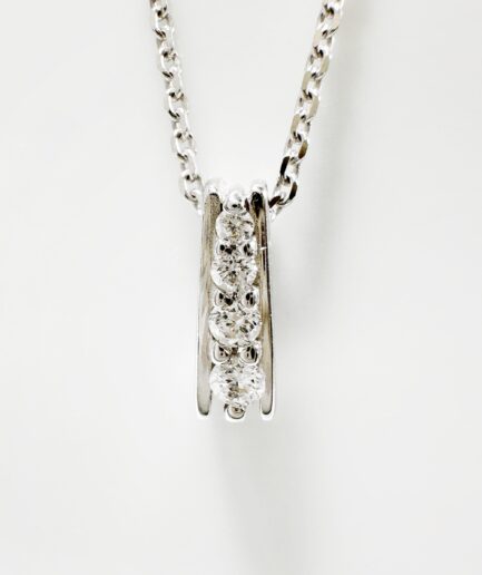 Collier diamants et or blanc "Brillane"