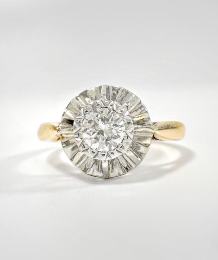 Bague solitaire or et diamant "Estelline"