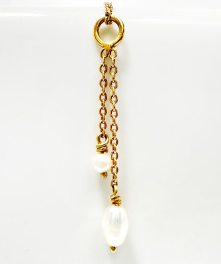 Pendentif or et perles "Alline"