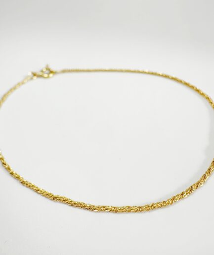 Bracelet or maille torsade "Arlène"