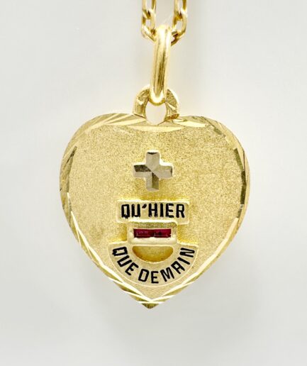 Médaille d'amour cœur Augis "Rosie"