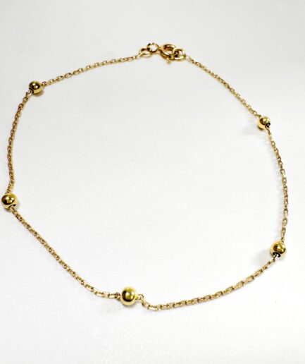 Bracelet billes d'or "Delia"