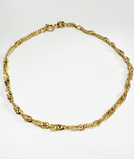 Bracelet or maille torsade "Armance"