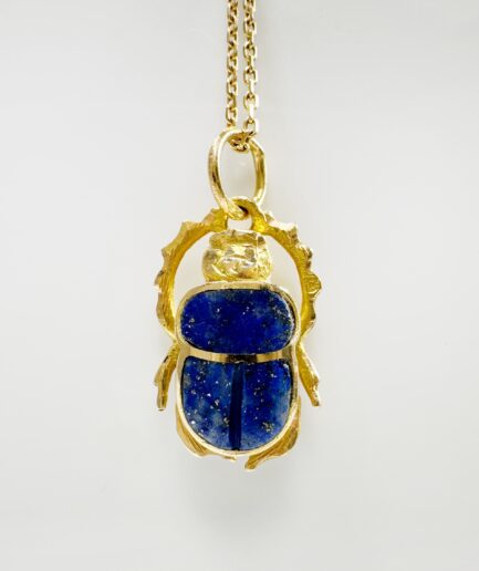 Pendentif scarabée or et lapis lazuli "Sahar"