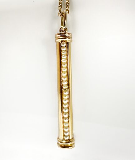 Gold and fine pearl pendant "Ophelia"